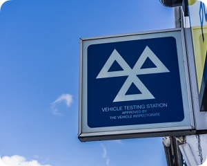 MOT testing sign